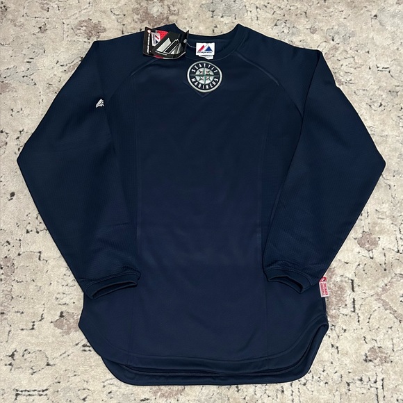 Majestic Other - Majestic Authentic Seattle Mariners Therma Base Pullover Sweatshirt Men’s Sz: XS